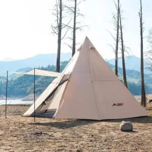 450*450cm Large Space Pyramid Tent Family Camping Tent Windproof Outdoor Picnic Backpacking Tourist Double Tents 5-8 Person