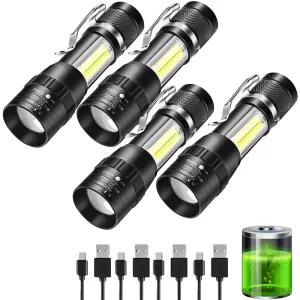 Mini Torch LED Flashlight Portable USB Charging Flashlight Outdoor Camping Strong Lamp Lantern Waterproof Tactical Flashlight